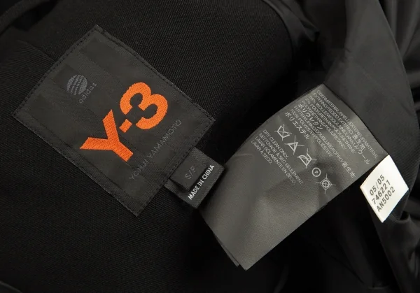 ワイスリーY-3 ストレッチウール3ストライプシームジャケット 黒S K-94657_018