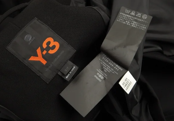 ワイスリーY-3 ストレッチウール3ストライプシームジャケット 黒S K-94657_019