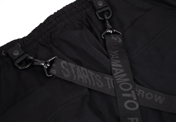 ワイスリーY-3 メッセージプリントサスペンダーパンツ 黒L K-94764_003