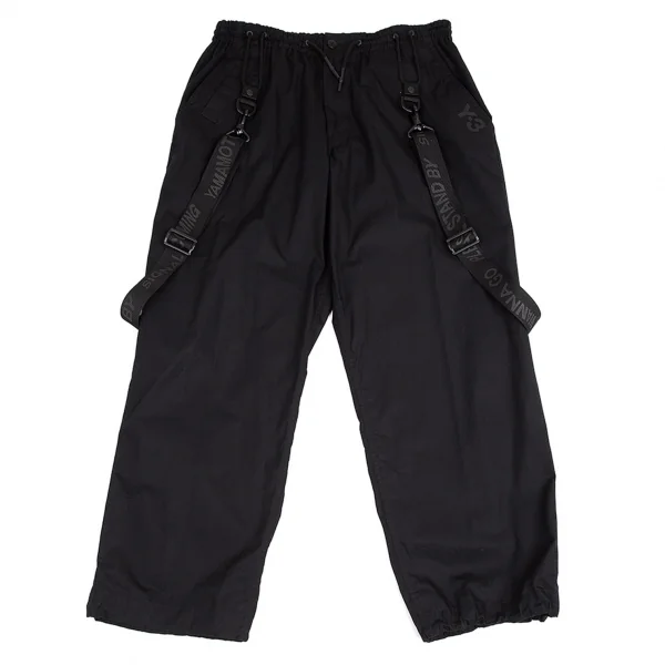 ワイスリーY-3 メッセージプリントサスペンダーパンツ 黒L K-94764_006