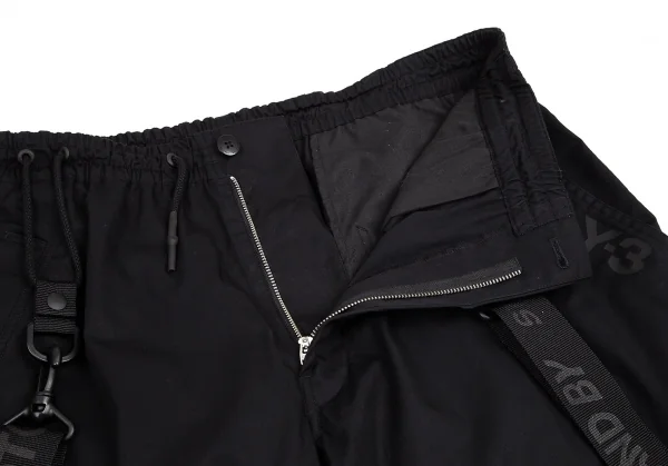 ワイスリーY-3 メッセージプリントサスペンダーパンツ 黒L K-94764_009