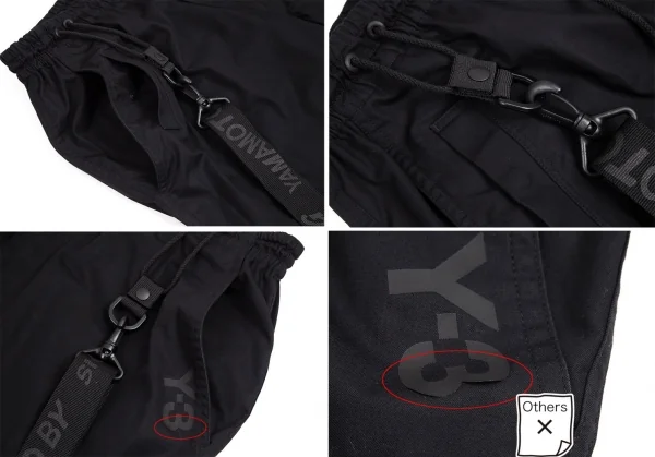 ワイスリーY-3 メッセージプリントサスペンダーパンツ 黒L K-94764_010