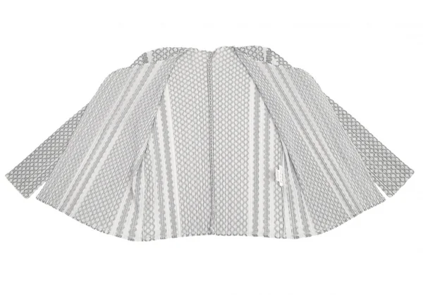 プリーツプリーズPLEATS PLEASE マルチラインストライプカーディガン グレー濃淡3 K-94828_009