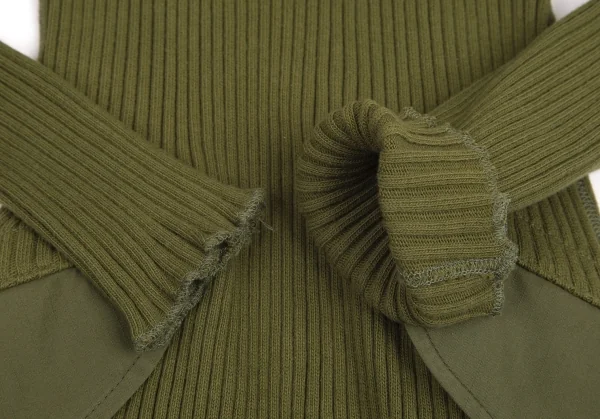 ジュンヤワタナベ コムデギャルソンJUNYA WATANABE COMME des GARCONS ファーフード付きコマンドニットワンピース カーキS K-94855_008