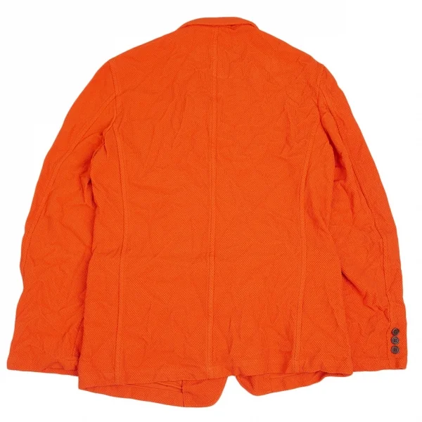 コムデギャルソン オムCOMME des GARCONS HOMME 製品染めシワ加工メッシュテーラードジャケット オレンジM K-94868_012