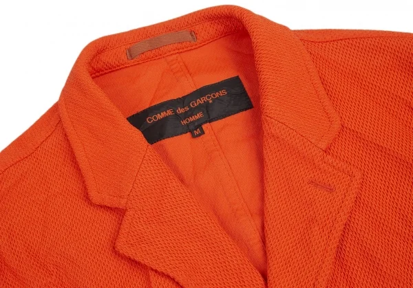 コムデギャルソン オムCOMME des GARCONS HOMME 製品染めシワ加工メッシュテーラードジャケット オレンジM K-94868_003
