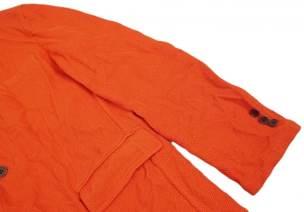 コムデギャルソン オムCOMME des GARCONS HOMME 製品染めシワ加工メッシュテーラードジャケット オレンジM K-94868_007