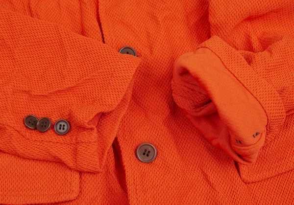 コムデギャルソン オムCOMME des GARCONS HOMME 製品染めシワ加工メッシュテーラードジャケット オレンジM K-94868_008