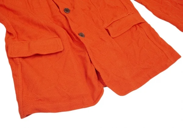 コムデギャルソン オムCOMME des GARCONS HOMME 製品染めシワ加工メッシュテーラードジャケット オレンジM K-94868_009
