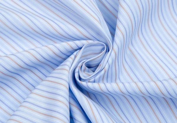 エルメネジルドゼニアErmenegildo Zegna マルチピンストライプ長袖シャツ 水色L位 K-94882_014