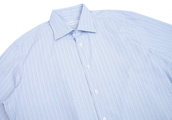 エルメネジルドゼニアErmenegildo Zegna マルチピンストライプ長袖シャツ 水色L位 K-94882_002