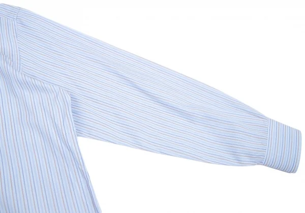 エルメネジルドゼニアErmenegildo Zegna マルチピンストライプ長袖シャツ 水色L位 K-94882_006