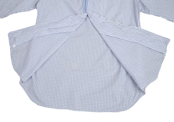 コムデギャルソン シャツCOMME des GARCONS SHIRT ウインドウチェックホックシャツ 白青M K-94888_012