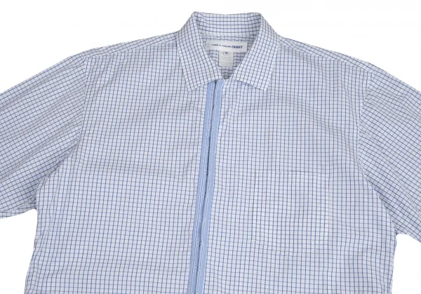 コムデギャルソン シャツCOMME des GARCONS SHIRT ウインドウチェックホックシャツ 白青M K-94888_002