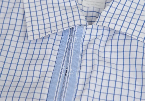 コムデギャルソン シャツCOMME des GARCONS SHIRT ウインドウチェックホックシャツ 白青M K-94888_004