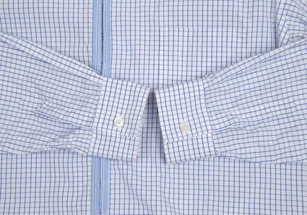 コムデギャルソン シャツCOMME des GARCONS SHIRT ウインドウチェックホックシャツ 白青M K-94888_009