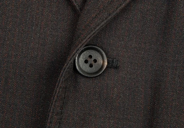 コムデギャルソン オムCOMME des GARCONS HOMME 裏ストライプパッカリングウールジャケット ダークブラウンL K-94894_005