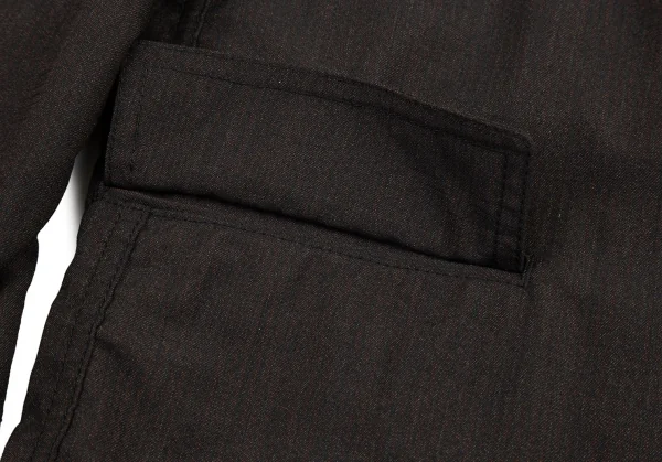 コムデギャルソン オムCOMME des GARCONS HOMME 裏ストライプパッカリングウールジャケット ダークブラウンL K-94894_009