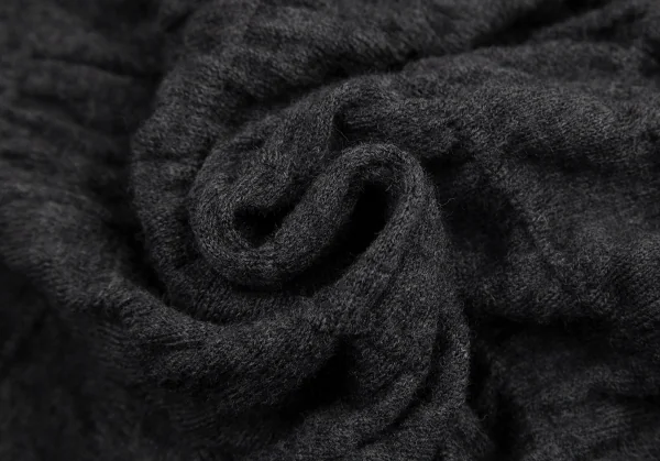 ベルンハルトウィルヘルム Bernhard Willhelm ウールシャーリングニットカーディガン グレーOS K-94906_011