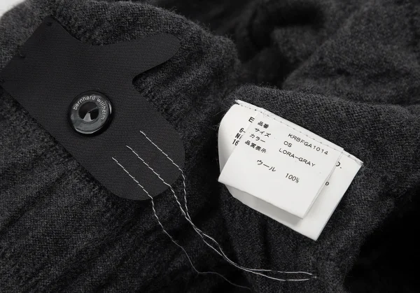 ベルンハルトウィルヘルム Bernhard Willhelm ウールシャーリングニットカーディガン グレーOS K-94906_013