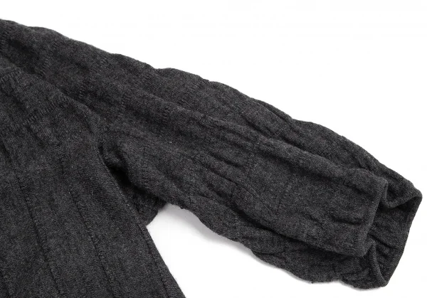 ベルンハルトウィルヘルム Bernhard Willhelm ウールシャーリングニットカーディガン グレーOS K-94906_004