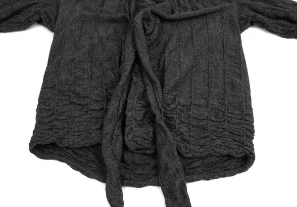 ベルンハルトウィルヘルム Bernhard Willhelm ウールシャーリングニットカーディガン グレーOS K-94906_007