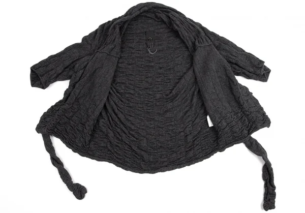 ベルンハルトウィルヘルム Bernhard Willhelm ウールシャーリングニットカーディガン グレーOS K-94906_008