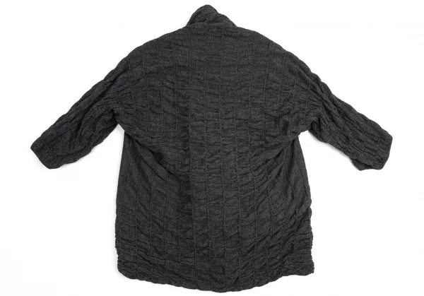 ベルンハルトウィルヘルム Bernhard Willhelm ウールシャーリングニットカーディガン グレーOS K-94906_009