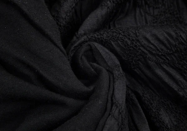 トリココムデギャルソンtricot COMME des GARCONSバックサークルステッチ刺繍天竺半袖ブラウス 黒M K-94925_010