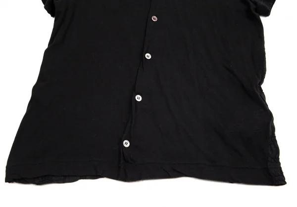 トリココムデギャルソンtricot COMME des GARCONSバックサークルステッチ刺繍天竺半袖ブラウス 黒M K-94925_006