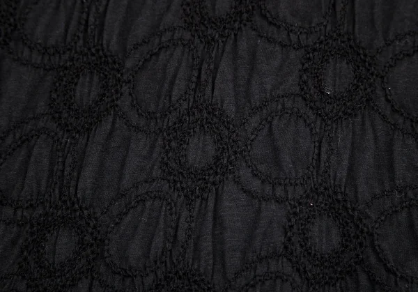 トリココムデギャルソンtricot COMME des GARCONSバックサークルステッチ刺繍天竺半袖ブラウス 黒M K-94925_009