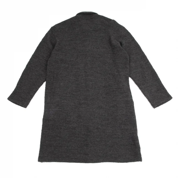 ヨウジヤマモト プールオムYohji Yamamoto POUR HOMME ウールニットロングシャツ グレー3 K-95001_010