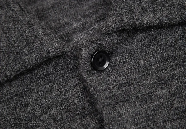 ヨウジヤマモト プールオムYohji Yamamoto POUR HOMME ウールニットロングシャツ グレー3 K-95001_004