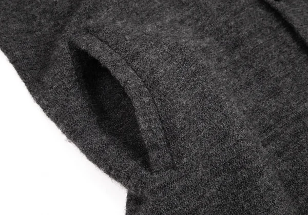 ヨウジヤマモト プールオムYohji Yamamoto POUR HOMME ウールニットロングシャツ グレー3 K-95001_008