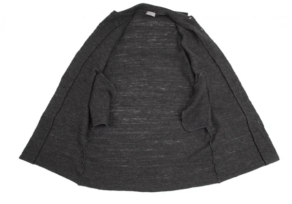 ヨウジヤマモト プールオムYohji Yamamoto POUR HOMME ウールニットロングシャツ グレー3 K-95001_009