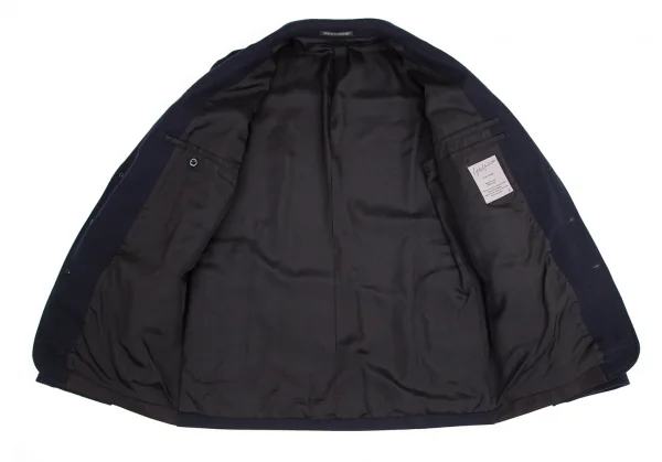 ヨウジヤマモト プールオムYohji Yamamoto POUR HOMME フロントタクティカルポケット切替ジャケット 紺黒3 K-95012_010