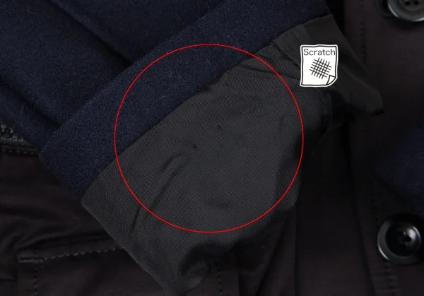 ヨウジヤマモト プールオムYohji Yamamoto POUR HOMME フロントタクティカルポケット切替ジャケット 紺黒3 K-95012_007