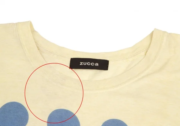 ズッカzucca ドットグラフィックプリントビッグシルエットTシャツワンピース パステルイエローM K-95059_003