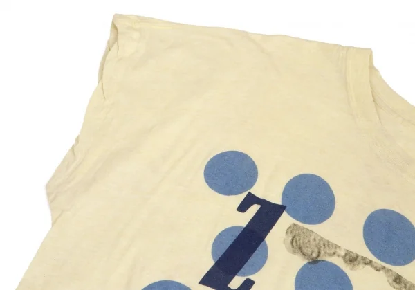 ズッカzucca ドットグラフィックプリントビッグシルエットTシャツワンピース パステルイエローM K-95059_005