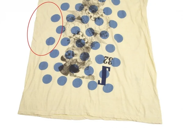 ズッカzucca ドットグラフィックプリントビッグシルエットTシャツワンピース パステルイエローM K-95059_008