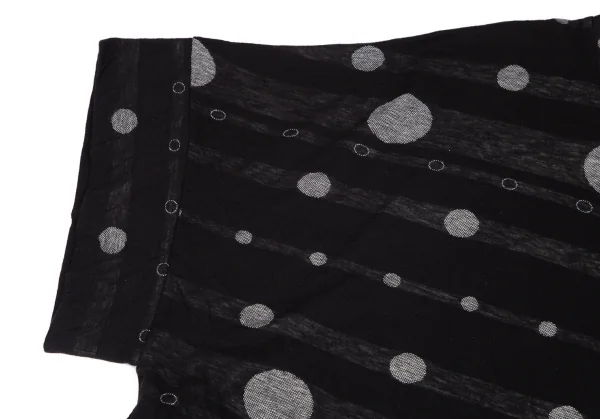 リミフゥLIMI feu ドットジャガード切替ビッグシルエットワンピース 黒S K-95062_005