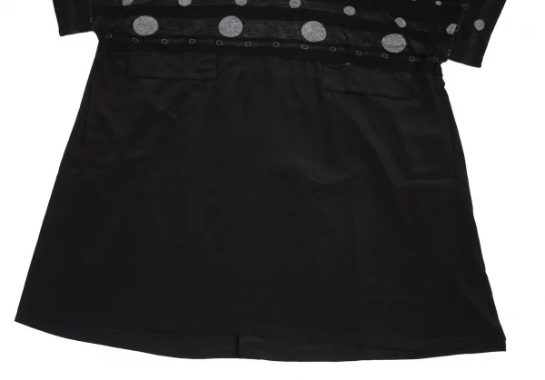 リミフゥLIMI feu ドットジャガード切替ビッグシルエットワンピース 黒S K-95062_006