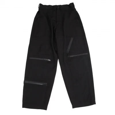 ヨウジヤマモト プールオムYohji Yamamoto POUR HOMME ウールギャバジップパッチポケットパンツ