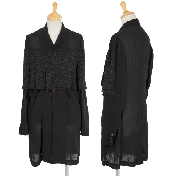 COMME des GARCONS Dyed Layered Jacket Black XS K-95114_001