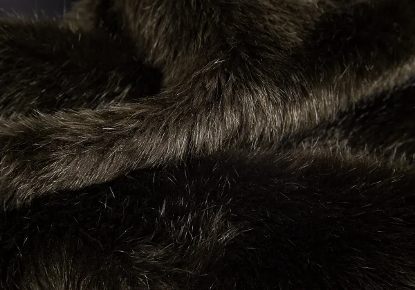 コムデギャルソンCOMME des GARCONS フェイクファーショール 茶 (K-95115)