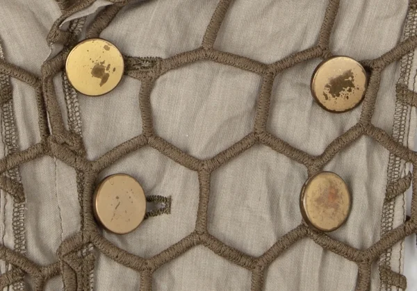 コムデギャルソン オムプリュスCOMME des GARCONS HOMME PLUS ヘキサゴンメッシュデザインジャケット カーキXS K-95122_003