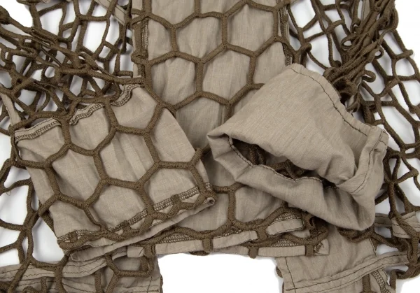 コムデギャルソン オムプリュスCOMME des GARCONS HOMME PLUS ヘキサゴンメッシュデザインジャケット カーキXS K-95122_007