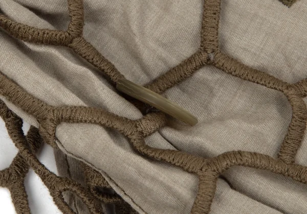 コムデギャルソン オムプリュスCOMME des GARCONS HOMME PLUS ヘキサゴンメッシュデザインジャケット カーキXS K-95122_011