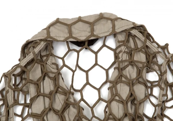 コムデギャルソン オムプリュスCOMME des GARCONS HOMME PLUS ヘキサゴンメッシュデザインジャケット カーキXS K-95122_014