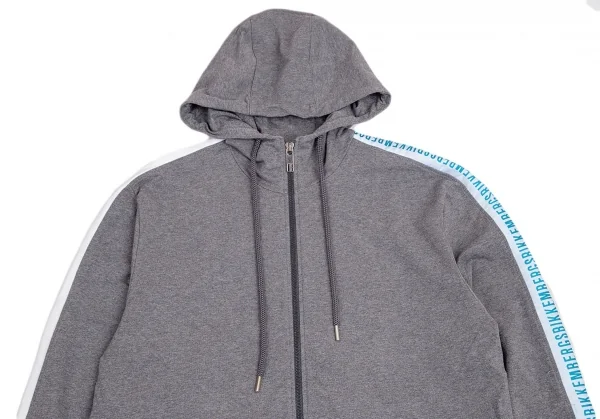 ダークビッケンバーグDirk Bikkembergs サイドテーピングジップパーカー グレーM位 K-95127_003